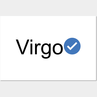 Verified Virgo (Black Text) Posters and Art